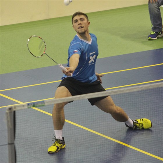 Adam Mendrek na mistrovstv republiky v badmintonu.
