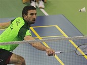 Petr Koukal na mistrovstv republiky v badmintonu.