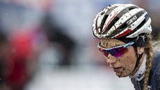 Pauline Ferrandová-Prevotová na trati cyklokrosového mistrovství svta v Táboe,
