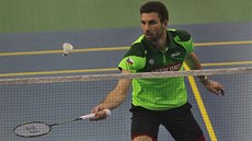 Petr Koukal na mistrovství republiky v badmintonu.