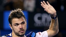 Stanislas Wawrinka po neúspěšném semifinále na Australian Open. Stanislas Wawrinka po neúspěšném semifinále na Australian Open.