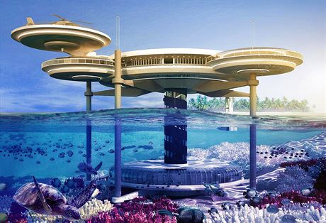 Hotel Water Discus (Vodn disk) v Dubaji vypad jako pro mimozemany. Tvo ho...