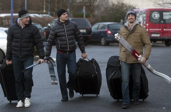 Na sraz eské hokejové reprezentace ped zápasy Euro Hockey Tour proti Rusku...