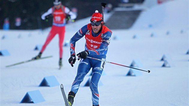 Jaroslav Soukup na trati sprintu v Novm Mst na Morav