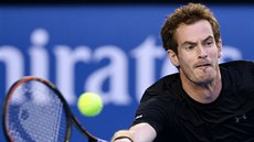 Andy Murray se soustedí na úder ve finále Australian Open.