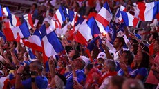 Francouztí fanouci ped finále házenkáského mistrovství svta.