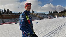 Šéftrenér biatlonistů Ondřej Rybář na tréninku v Novém Městě na Moravě Šéftrenér biatlonistů Ondřej Rybář na tréninku v Novém Městě na Moravě