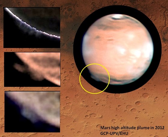 Oblak nad Marsem z roku 2012
