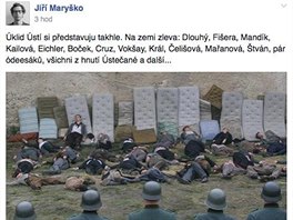 Svj facebookov pspvek Ji Maryko umstil jako koment pod udlost...