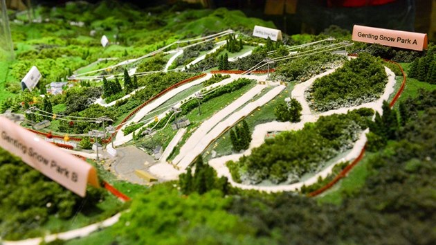 Model jednoho z park, kde ína plánuje hostit zimní olympiádu v roce 2022.