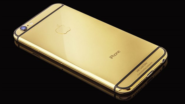 iPhone z e-shopu Goldgenie, zamujc se na luxusn pozlacen zbo