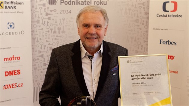 Generln editel  Koh-i-noor Holding Vlastislav Bza s cenou pro Podnikatele roku 2014 Jihoeskho kraje