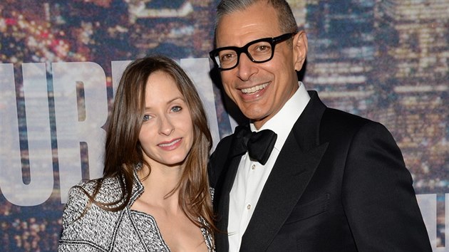 Jeff Goldblum a Emilie Livingstonov (New York, 15. nora 2015)