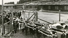 Poboka koncentraního tábora Flossenbürg v Nové Roli. Jedna z dobových...