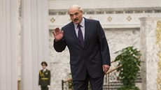 Běloruský autoritářský prezident Alexandr Lukašenko v Paláci nezávislosti, kde... Běloruský autoritářský prezident Alexandr Lukašenko v Paláci nezávislosti, kde...