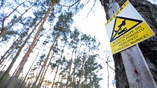 Na munici v Boím lese upozorují výstrané cedule.