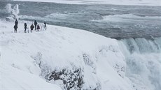 Vodopády u msteka Niagara Falls na americké stran, ve stát New York. 