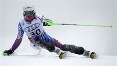 Slovenský slalomář Adam Žampa během prvního kola slalomu na mistrovství světa. Slovenský slalomář Adam Žampa během prvního kola slalomu na mistrovství světa.