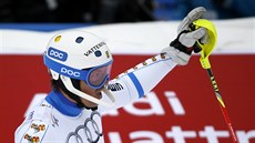 védský slalomá Andre Myhrer je spokojený se svým výkonem v prvním kole...