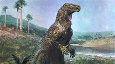 Zdeněk Burian - Iguanodon bernissartensis Zdeněk Burian - Iguanodon bernissartensis