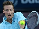 Tom Berdych na turnaji v Dubaji.