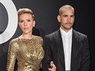 Scarlett Johanssonová a Romain Dauriac (Los Angeles, 20. února 2015)