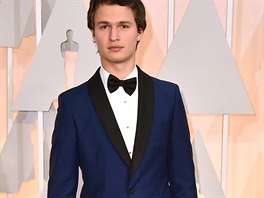 Ansel Elgort si na pedvn Oscar vybral modr smoking s ernmi detaily od...