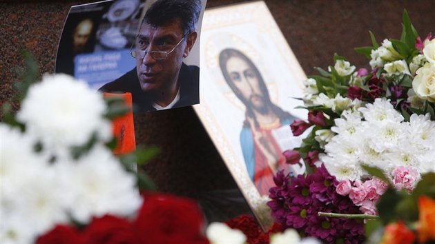 Msto, kde byl zabit rusk opozin politik Boris Nmcov (28. nora 2015)