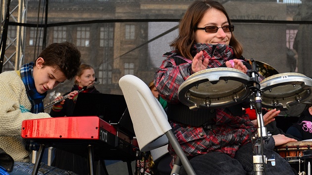 Koncert skupiny The Tap Tap na Václavském námstí s názvem U jsme trochu dál....