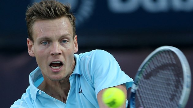 Tom Berdych na turnaji v Dubaji.