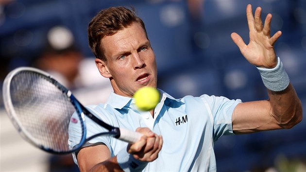 Tom Berdych na turnaji v Dubaji.