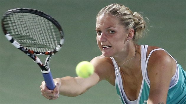 Karolna Plkov v semifinle na turnaji v Dubaji.