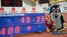 Sprinter Pavel Maslák z praské Dukly vytvoil v bhu na 400 metr nový halový...