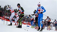 Závod tafet na 4 x 10 km na mistrovství svta ve Falunu.