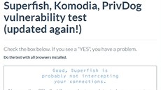 Jednoduchý test oví, zda i vá prohlíe nepracuje s podvrenými certifikáty.