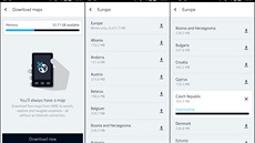 Stahování map HERE pro off-line pouití. HERE umoní stáhnout celou Evropu...