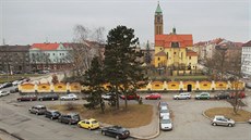 Jiráskovo náměstí v Plzni na Slovanech. Jiráskovo náměstí v Plzni na Slovanech.