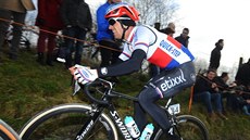 Zdeněk Štybar během závodu Omloop Het Nieuwsblad. Zdeněk Štybar během závodu Omloop Het Nieuwsblad.