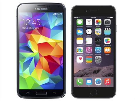 Samsung Galaxy S5 a iPhone 6