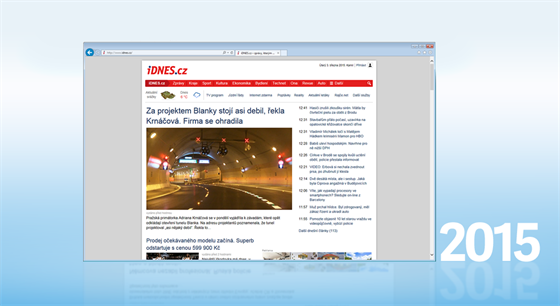 Výraznou novinkou na titulce iDNES.cz je plovoucí navigace v horní ásti stránky.