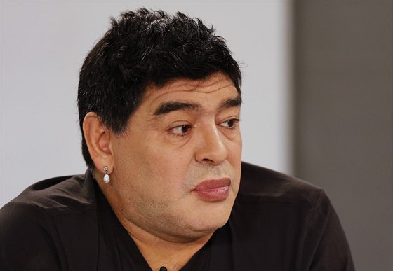 Diego Maradona v televizní show De Zurda (Caracas, 1. bezna 2015)