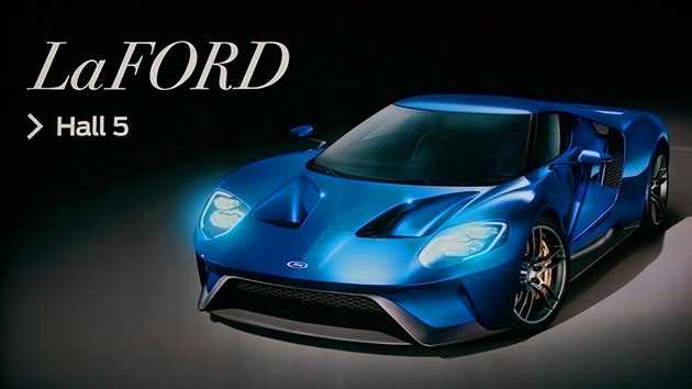 Plakt La Ford na enevskm autosalonu