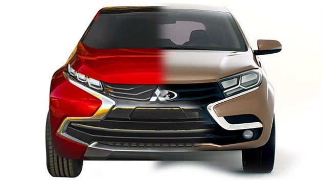 Dva vozy, jeden design? Mitsubishi dajn okoprovalo novou Ladu Xray.