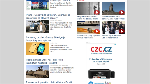 Nov podoba homepage iDNES.cz