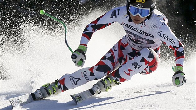 Anna Fenningerov ve sjezdu v Garmisch-Partenkirchenu.