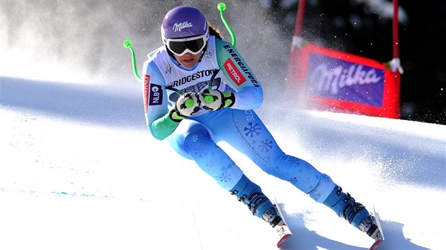 Tina Mazeov v superobm slalomu v Garmisch-Partenkirchenu.