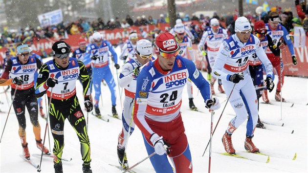 Martin Jak (24) bhem zvodu na 50 kilometr na MS ve Falunu.