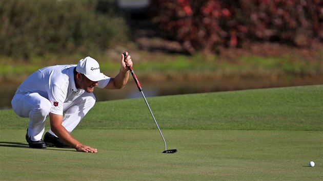 Alex ejka se chyst na putt na Puerto Rico Open