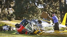 Havárie letadla herce Harrisona Forda na golfovém hiti u Los Angeles (5....