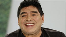 Diego Maradona v televizní show De Zurda (Caracas, 1. bezna 2015)